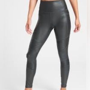 Athleta  Inclination Moto Shimmer Tight Size Small